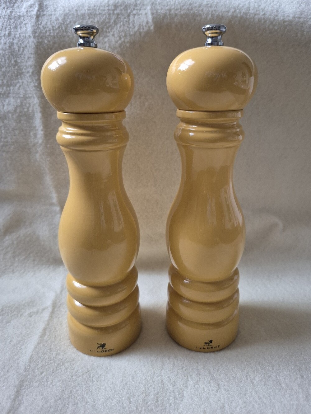 Peugeot Wooden Salt And Pepper Grinder Saffron Yellow